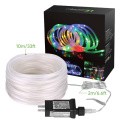 Led Flexible Soft Tube Wire Neon Glow Rope Strip Light 110V/220V 8 Modes Low Voltage Waterproof Rope Lights Garden Xmas Decor
