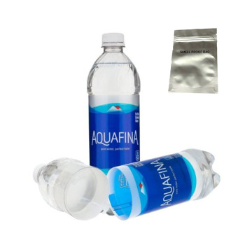 Aquafina Water Bottle Diversion Safe Can Stash Bottle Hidden Security Container with a food grade smell proof bag