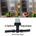 20PCS Misting Nozzle Emitter Atomizing Sprayer Drip Irrigation w/ 4/7mm SINGLE/DOUBLE BARBED 6mm Connector Sprinkler Greenhouses