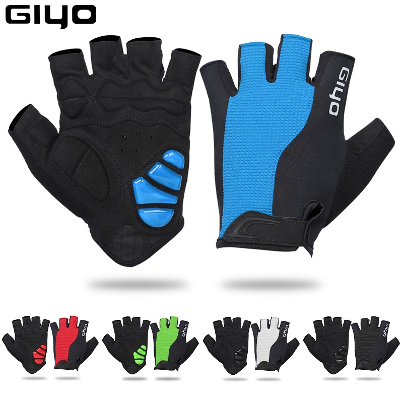 Giyo 2020 Breathable Lycra Fabric Unisex Cycling Gloves Road Bike Riding MTB DH Racing Outdoor Mittens Bicycle Half Finger Glove