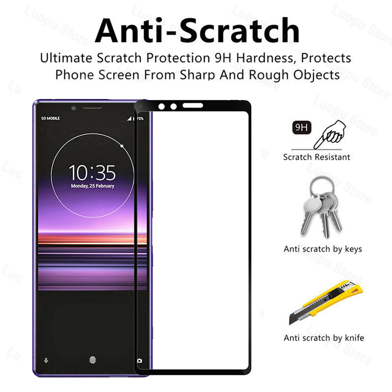 4-in-1 Camera + Tempered Glass For Sony Xperia 1 Screen Protector Glass On Sony Xperia 1 protective Glass