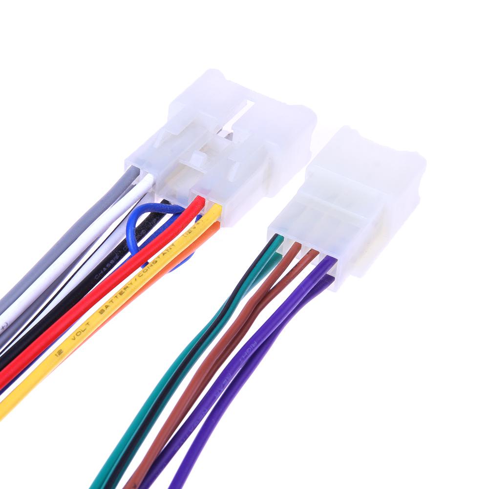 2pcs VODOOL Stereo Car CD Player Radio Wiring Harness Wire Cable Adapter Converter Plugs Car Cable for Toyota Car Accessory