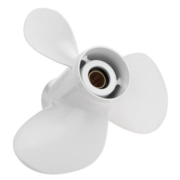 Boat Outboard Propeller 11 1/4 x 14 For Yamaha 25-60HP 663-45958-01-EL Marine Propeller 13 Spline Tooth White Aluminum