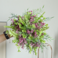 1 branch Green Artificial Plant DIY Bouquet Accessories Plastic Berry Flower Plant