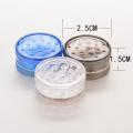 2.5*1.5cm Round Shape Hard Plastic Herbal Herb Cigar Tobacco Grinder 3 Layer Smoke Spice Crusher Hand Muller