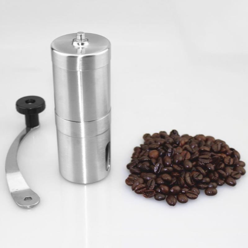 Mini Manual Coffee Grinder Stainless Steel Hand Manual Handmade Coffee Bean Burr Grinders Mill Easy Clean Grinder Tools 13x4x4cm