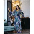 Turkye Arabic Muslim Dress Women Flower Elegant India Pakistan Moroccan Kaftan Jubah Hijab Abayas Robe Dubai Islamic Clothing