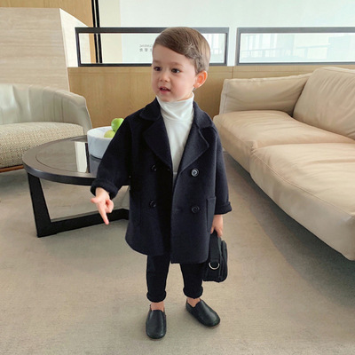 Toddlers Boys jacket autumn winter 2019 children foreign baby wool coat boys fleece coat kids boy clothes