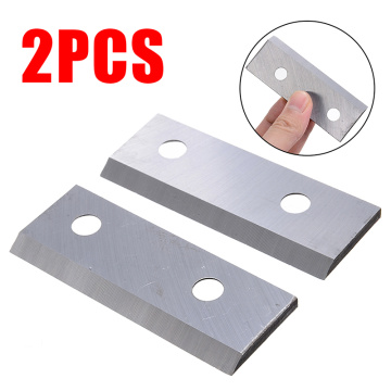 1Pair Small Shredder Chipper Blade Steel Chipper Saw Blades Knives 8cm*3cm 2Holes Repalcement Garden Wood Shredder Tools