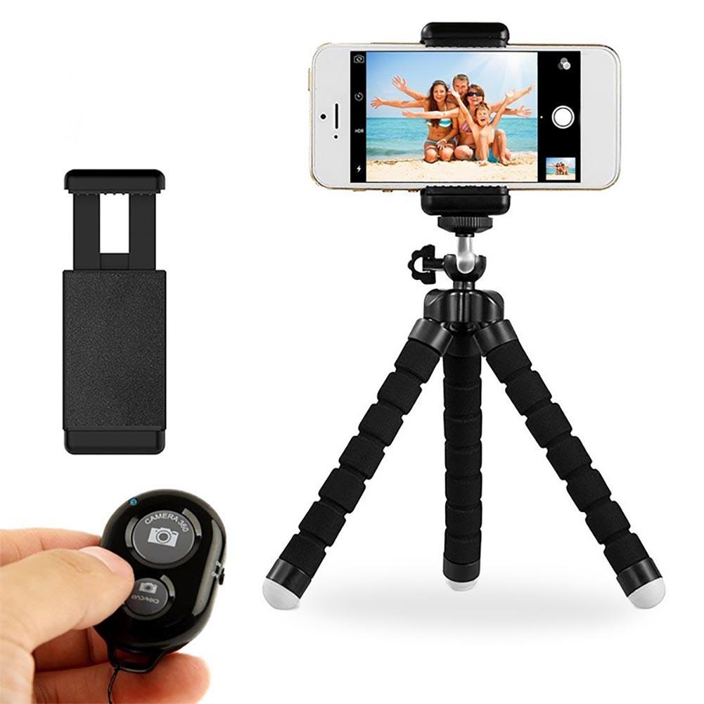 ABS Phone Tripod Holder Selfie Tripod with Bendable Leg Portable Holding Stand Standard 1/4-20 Thread for Camera Mobile Phone