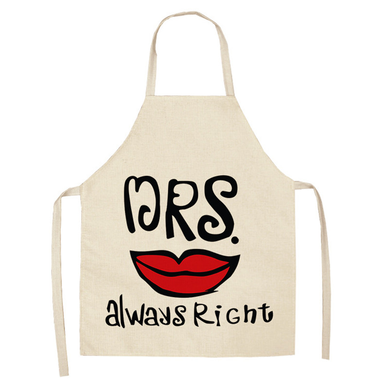1 Pcs Parent-child Kitchen Apron Funny Dog Printed Sleeveless Cotton Linen Aprons for Men Women Home Cleaning Tools