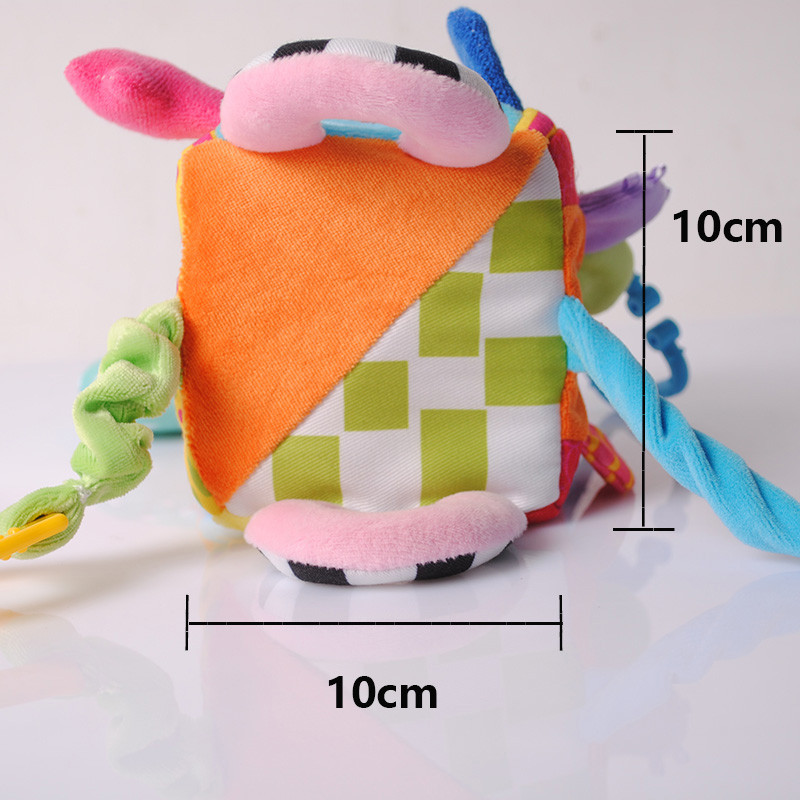 New Baby Mobile Baby Toy Plush Block Clutch Cube Rattles Early Newborn Baby Educational Development Toys 0-12 Months For Kids