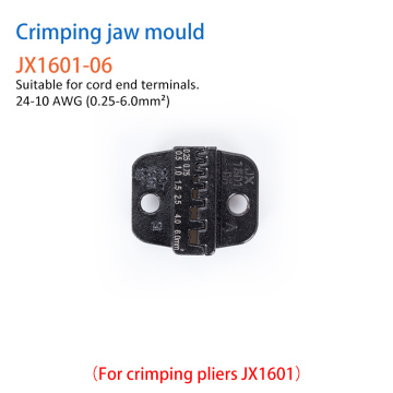 Paron 2546 JX-1601-01/06/08/10 AWG Solar Connector Terminals Die Wire Crimper Jaw Ferrule Mold Crimping Pliers Accessory