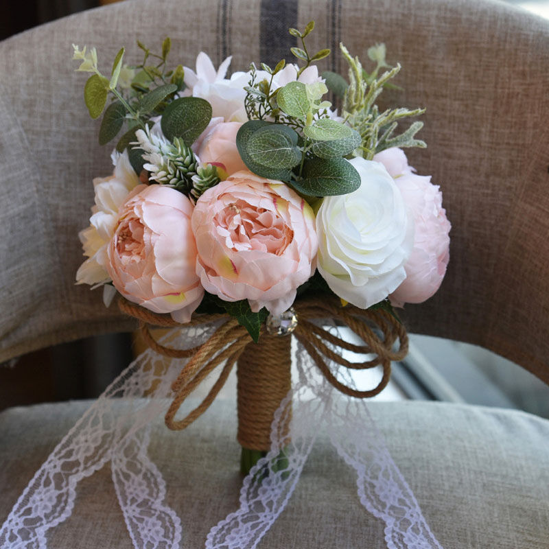 bridal bouquets artificial flowers satin roses wedding bridal flowers new wedding flowers rustic wedding bouquet
