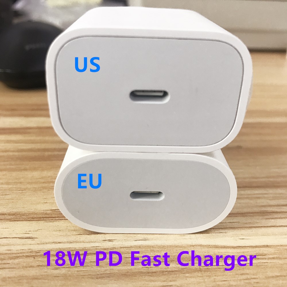 50pcs/lot 18W PD USB Type C Charger Adapter For iP 11 Pro XR X XS Max 8 Plus For with Retail box
