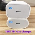 50pcs/lot 18W PD USB Type C Charger Adapter For iP 11 Pro XR X XS Max 8 Plus For with Retail box