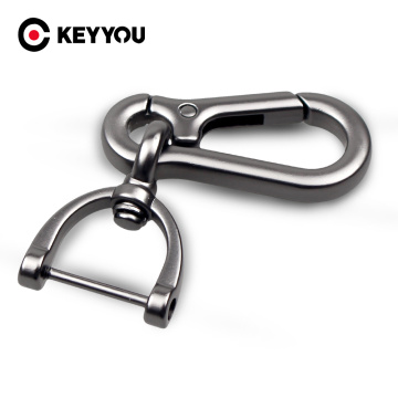 KEYYOU New Black silver Car Keychain Key Chain Auto Key Rings Interior Accessories Creative Gift For Car Styling