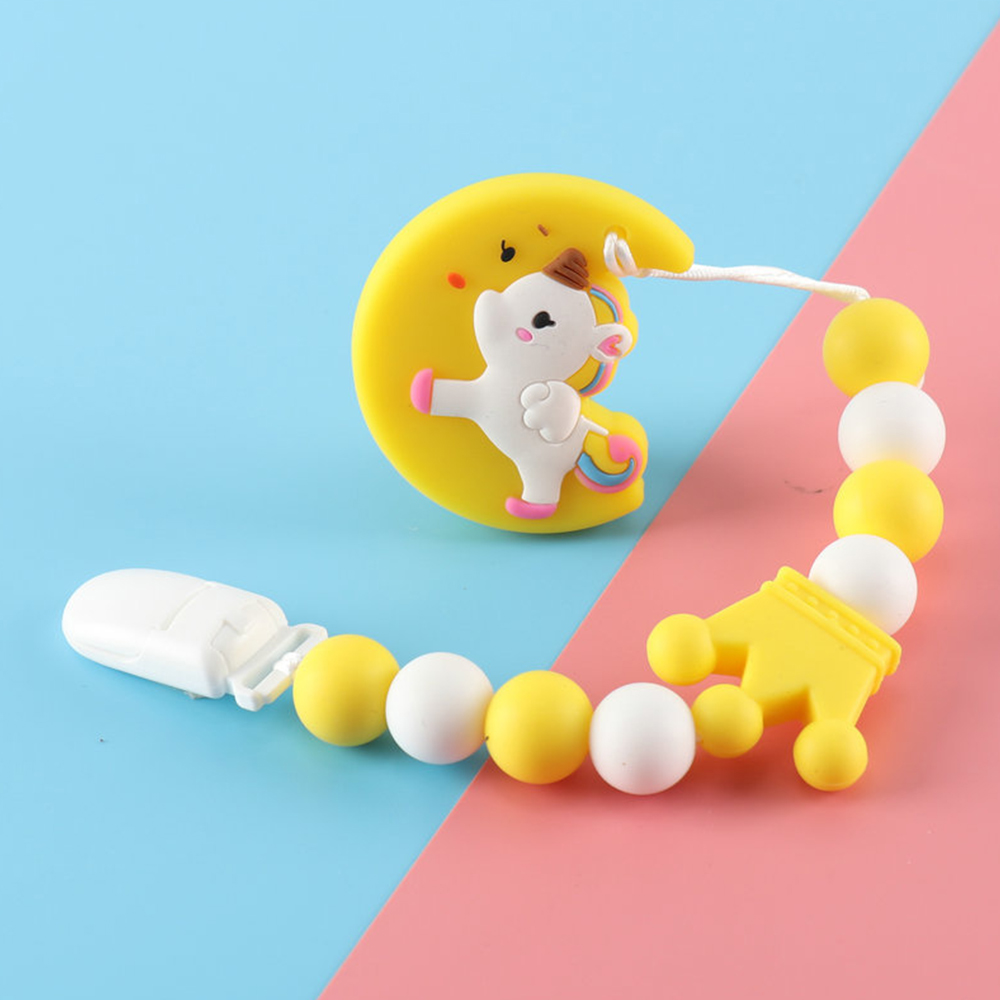 Baby teether silicone milk bottle teether Nipple clip anti-drop chain milk bottle teether baby toys For Pacifier BPA Free
