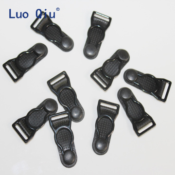 Luo Qiu suspender clips Black Metal+black PP 50 pcs/lot 1.2cm Garter clip Garment clips Clothing accessories Sewing Supplies