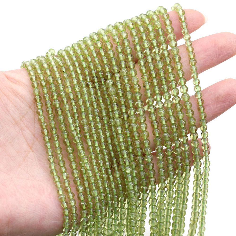 Natural Stone Beads For Jewelry Making Olivine Beads Charms DIY Necklace Bracelet Earring Handiwork Sewing Craft Accessory