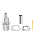 Eightwood Mini BNC 75 Ohm Crimp Jack Female Straight Bulkhead RF Coaxial Connector for RG179 Coaxial Cable