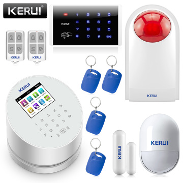 KERUI W2 2.4 inch WIFI GSM PSTN Alarm Smart Home Security Burglar Alarm System IOS Android APP Control Password Keypad Siren Kit