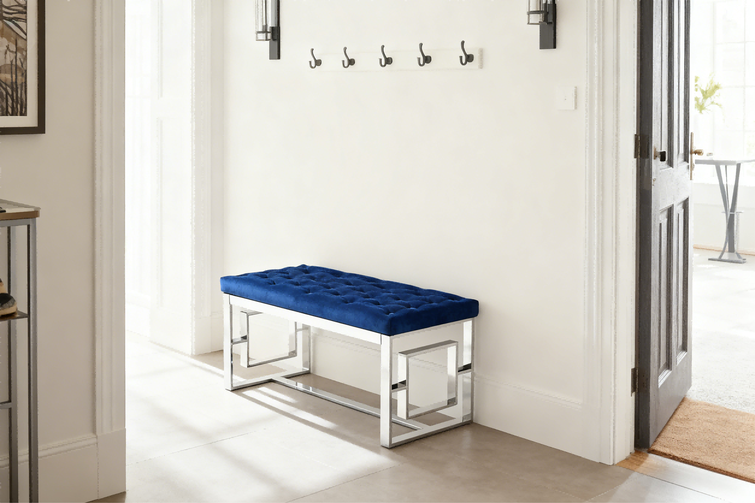 TL-AB07 velvet entryway bench 1