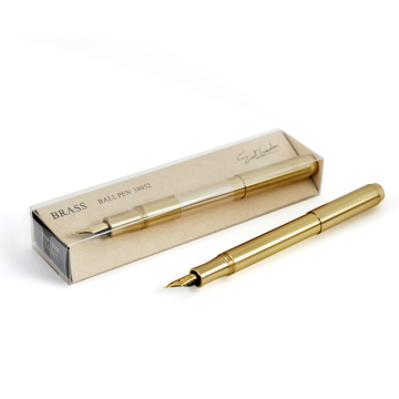 ERAL Traveler's brass Pen. Traveler's equipment, easy to carry, Made of brass beautiful shape. Chinese gold surface treatment.