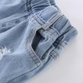 2018 Boys Ripped Jeans Fashion Brand Big Hole Jeans Elastic Waist Solid Denim Thin Baby Boys Jeans Brand New Baby Denim Pants