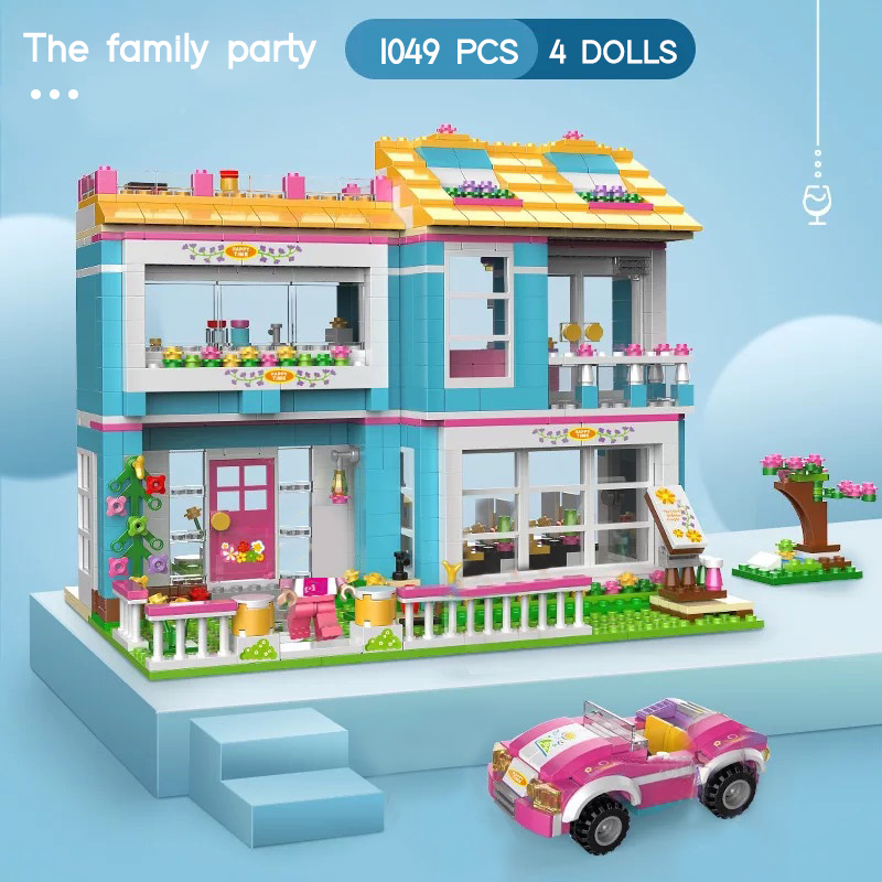 1049pcs Secret Friends Tree House City Building Blocks Girls DIY Stacking Bricks Toys For Children With Figures Dolls And Cars