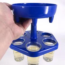 6 Holes Glass Dispenser Holder Shot Buddy Wine Cocktail Fast Fill Tool Cooler Beer Beverage Drink Dispenser Party Bar Accessory