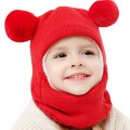 Kids Winter Hats Ears Girls Boys Children Warm Caps Scarf Set Baby Bonnet Enfant Knitted Cute Hat Hooded Warm Flap Cap Scarf