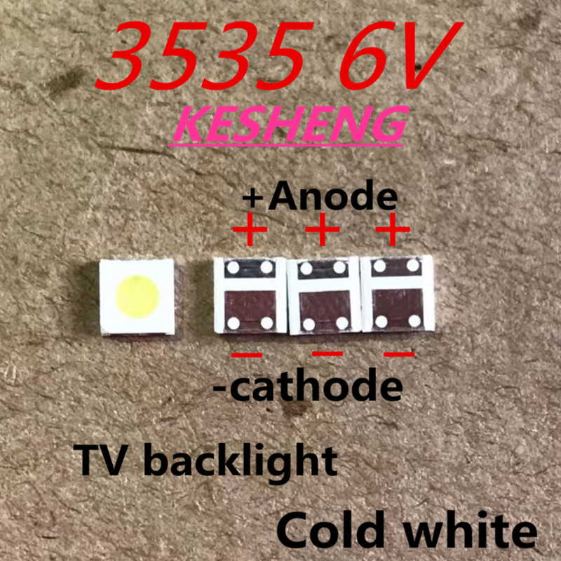 500pcs 2W 6V 3535 3V TV Backlight LG LED SMD Diodes Cool White LCD TV Backlight Televisao Backlit Diod Lamp Repair Application