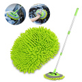 2 in 1 Car Cleaning Brush Telescoping Long Handle Auto Accessories Car Wash Brush Cleaning Mop Chenille Broom