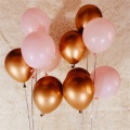 30pcs/lot Pink Latex Balloon Chrome Silver Chrome Metallic Wedding Bridal Shower Theme Party Air Helium Decor Balloons