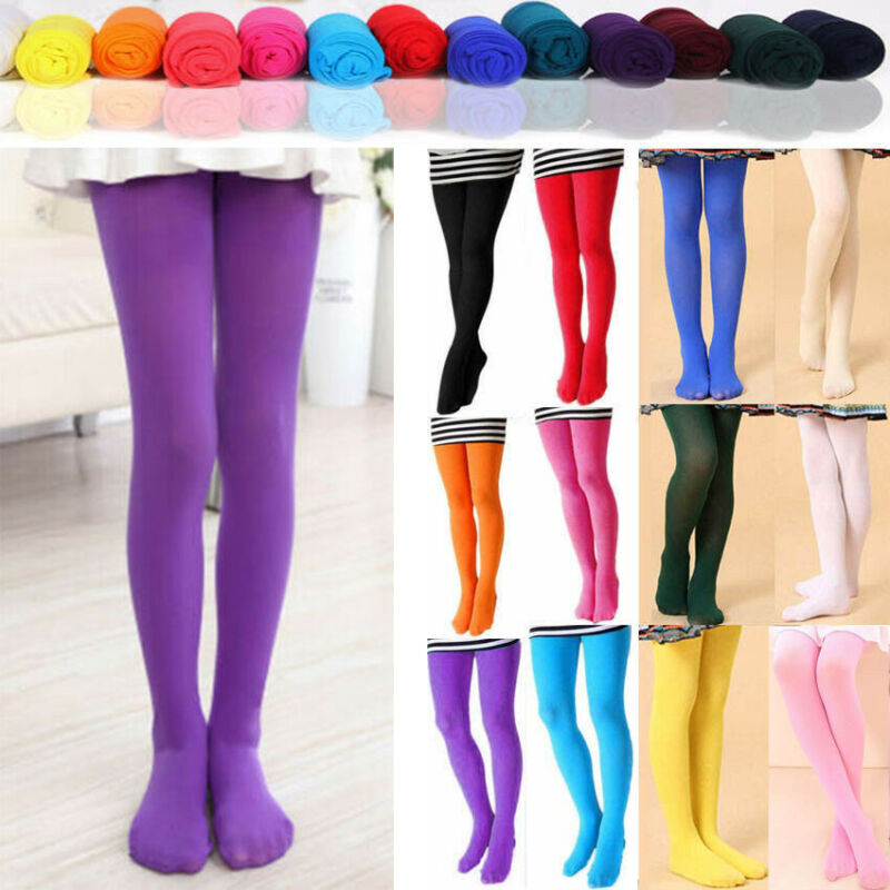 New Candy Kids Girls Tights Pantyhose Hosiery Silk Stockings Ballet Dance Socks 1-9 Years