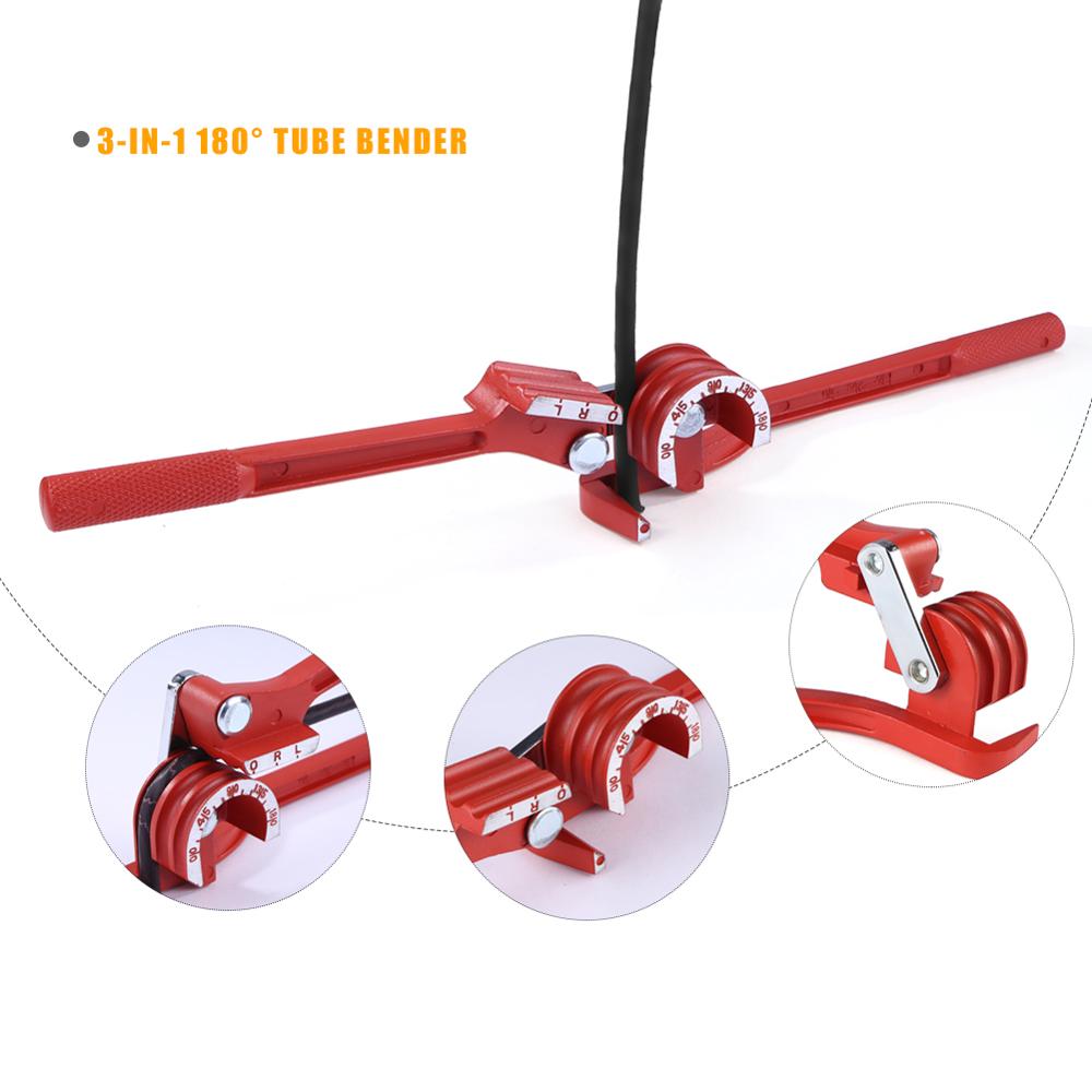 90/180 Degree 6mm/8mm/10mm Pipe Tube Pipe Bending Tool Soft Tubing Bending Aluminum Alloy Machine Manual Pipe Bender Copper Tube