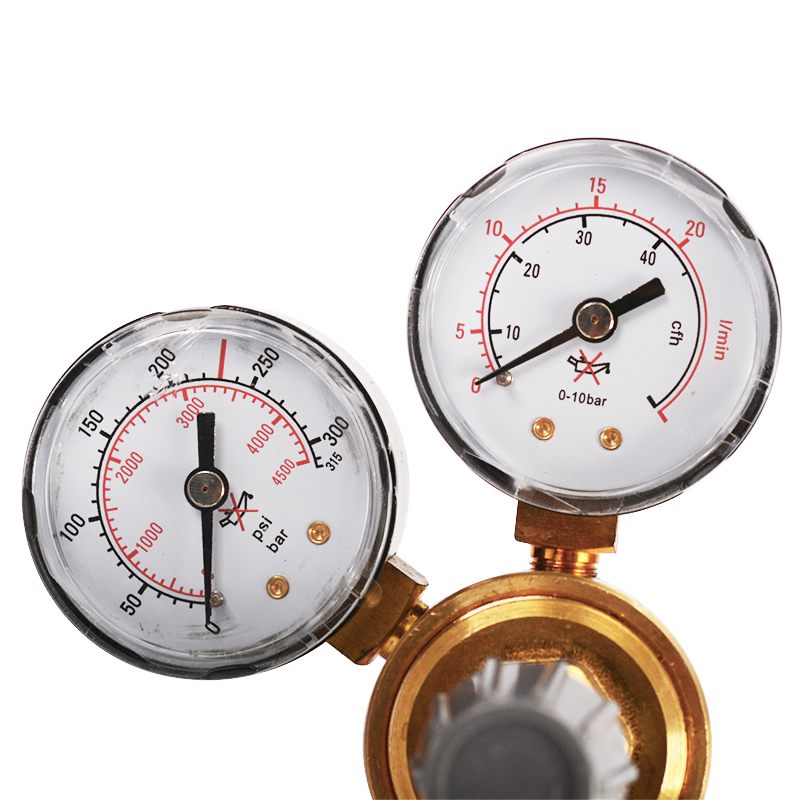 Mini Argon CO2 Gas Bottle Pressure Regulator MIG TIG Welding Flow Meter Gauge W21.8 1/4 Thread 0-20 mpa Regulator