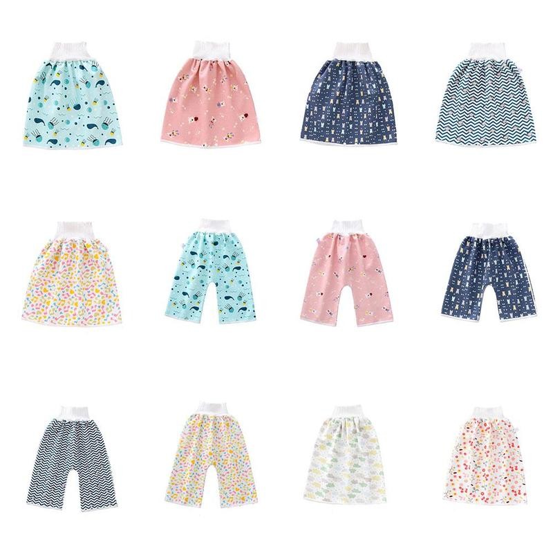 New Comfy Children's Adult Diaper Skirt Shorts Childrens Reusable Shorts Skirt Diapers Waterproof Cloth Diaper Pants Absorb X9E7