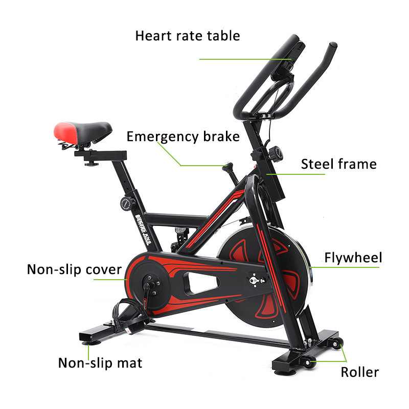 Ultra-quiet Indoor Sports Fitness Equipment Home Exercise Bike High Quality Indoor Cycling Bikes Spinning Bicycle Exerciser