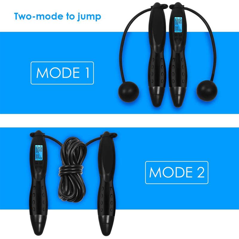 2020 New Digital Counting Speed Skipping Counter Adjustable Cordless And Corded Jumping Rope Multifunctional Skipping Rope