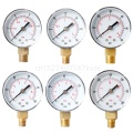 Pressure Gauge 52mm 1/4" BSPT Vertical 15,30,60,100,150,300 PSI & Bar Bottom Mount