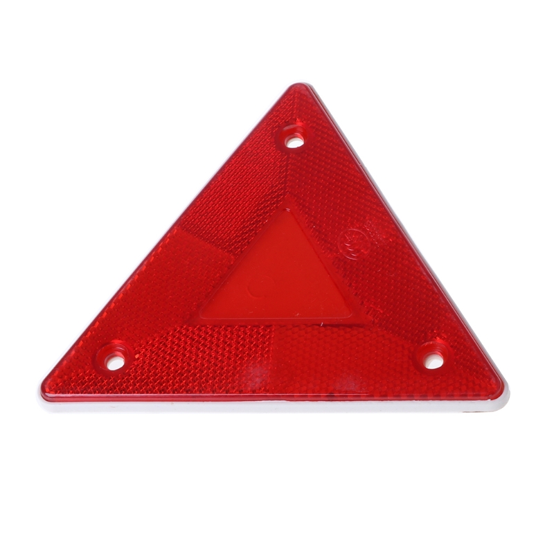 New 2 Pcs Triangle Warning Reflector Alerts Safety Plate Rear Light Trailer Fire Truck Car High Quality