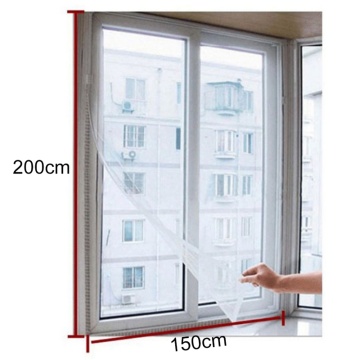 1.5*2M Self-adhesive Anti-mosquito Net Flyscreen Curtain Insect Fly Mosquito Bug Mesh Window Screen Home Supplies Q1