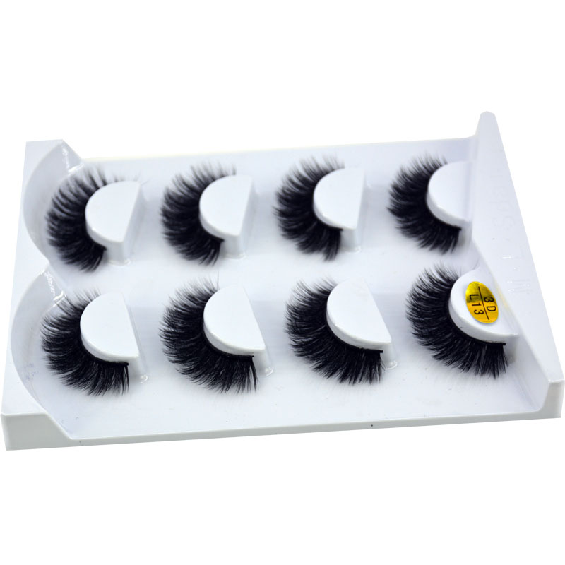 HBZGTLAD New 4 pairs natural false eyelashes fake lashes long makeup 3d mink lashes eyelash extension mink eyelashes for beauty