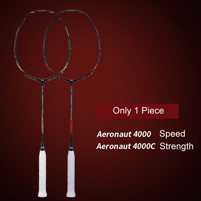 Li-Ning AERONAUT 4000/4000C Badminton Racket LiNing Single Racket No String AYPM448/AYPM444 EOND18