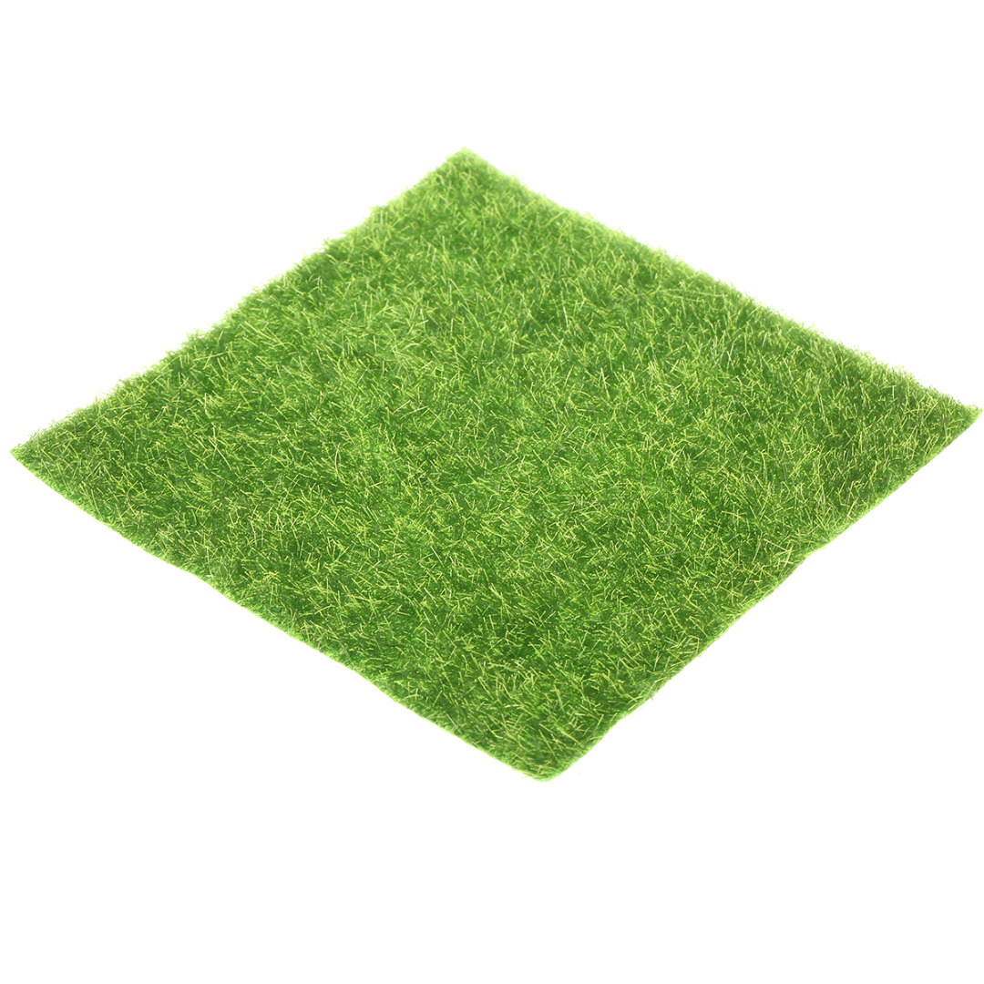 Plastic Artificial Miniature Lawn Grass Fairy Garden Ornament Dollhouse Craft for Wedding Party Decoration 30x30cm