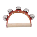 Red Music Baby Education Learning Toys Wooden Rattle Toy Musical Instruments Wooden Handbell Toys For Kids