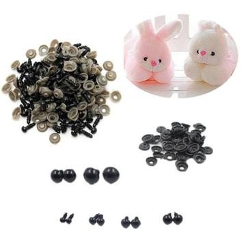 100 Pcs Black Plastic Crafts Toy Eyes Safety DIY 6-14mm for Teddy Bear Soft Toy Animal Dolls Amigurumi DIY Scrapbook Accessories