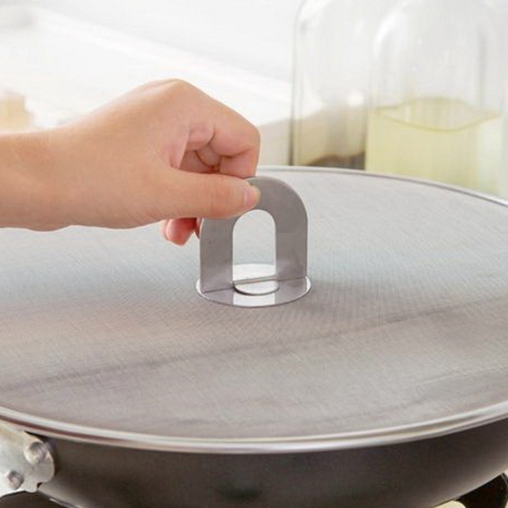 Kitchen Specialty Tools Oil Proofing Lid Filter Foldable Handle Frying Pan Cover Splatter Screen cosas de cocina